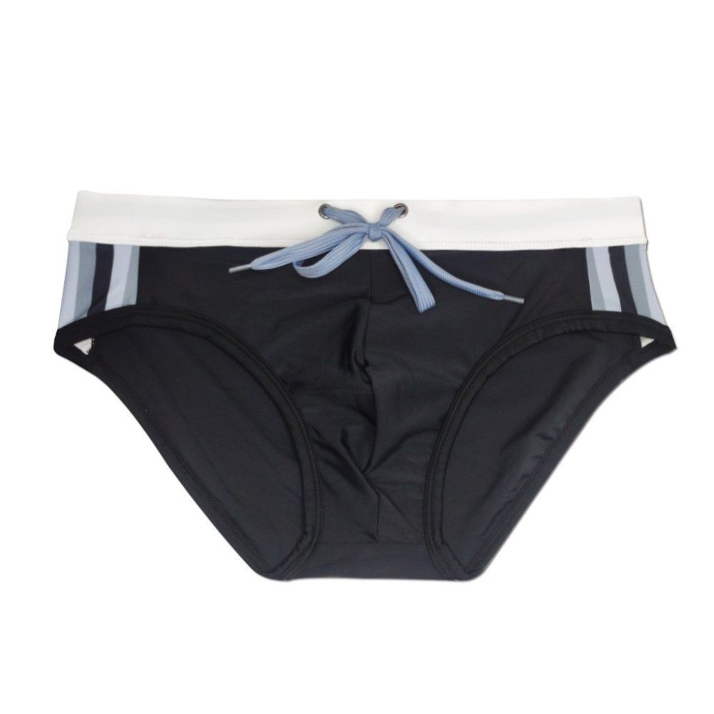 Men's low rise stripes bikini swim brief swimwear speedo Sliver SIZE S - Picture 4 of 5